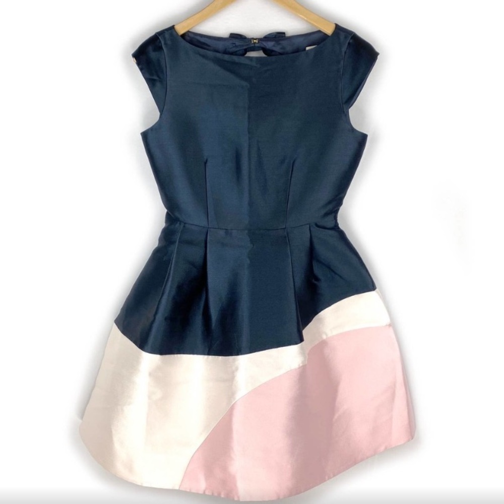 Kate Spade Navy and Pink Mini Cupcake Dress With Bow Sz 2